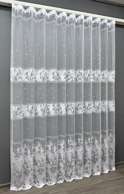 Тюль жакард "Преміум" колір білий 1528т Київ - фото 6