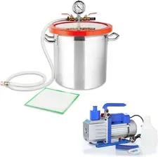 Насос Zestaw Mucola Pompa próżniowa Pompa próżniowa + komora odgazowująca Komora próżniowa Aluminiowy kompresor Komora pułapki Київ - фото 1