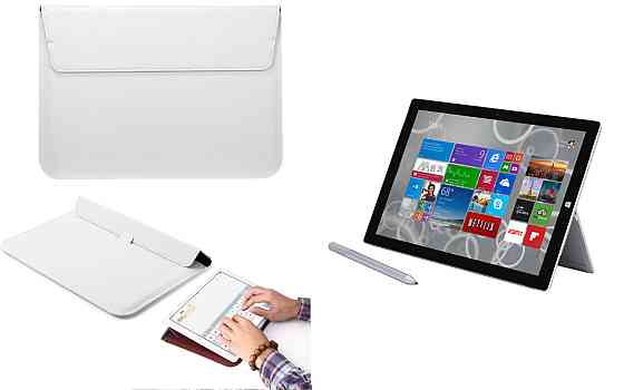 Чохол-конверт VitoCase для Microsoft Surface Pro 2, Pro 3, Pro 4, з функцією підставки для планшета Білий Київ