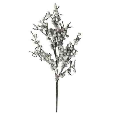 Декоративная ветвь YES! Fun Ягоды белые С глитером 70 см (975003) Винница