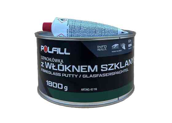 Шпаклівка із скловолокном + затв. 1,8кг зелена Polfill Киев