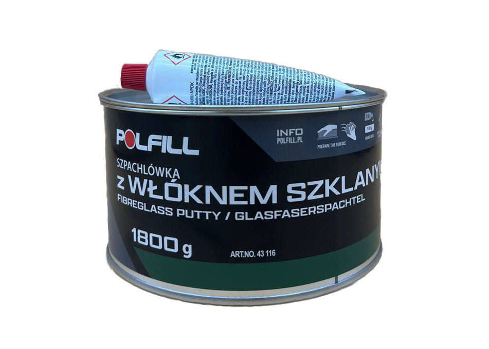 Шпаклівка із скловолокном + затв. 1,8 кг зелену Polfill Київ - фото 1
