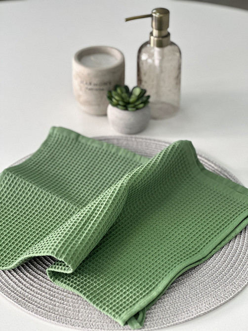 Вафельний рушник Ideal Textile 40х60 см 240 г/м2 (56860817) Оливковий Чернівці - фото 10