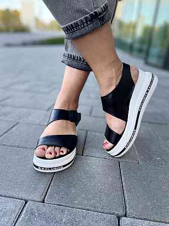 teona Босоніжки жіночі TEONA 123 чорні (літо, шкіра натуральна) (4104) Коломыя