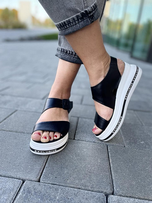 teona Босоніжки жіночі TEONA 123 чорні (літо, шкіра натуральна) (4104) Коломыя - изображение 4