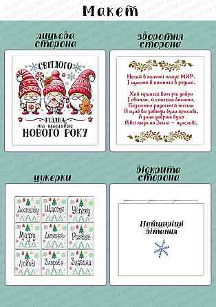 Новорічний міні конверт🎁 | Солодкий подарунок на свята Одеса