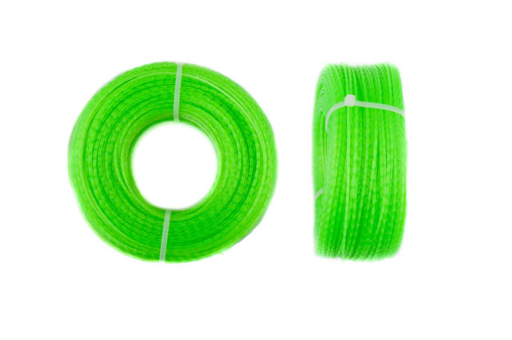 Леска мотокосы Ø1,6mm, 100 метров (косичка, зеленая) Мукачево - изображение 1