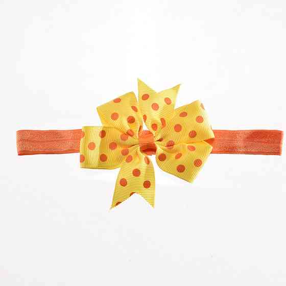 Дитяча пов'язка в горох one size помаранчево-жовтий Київ