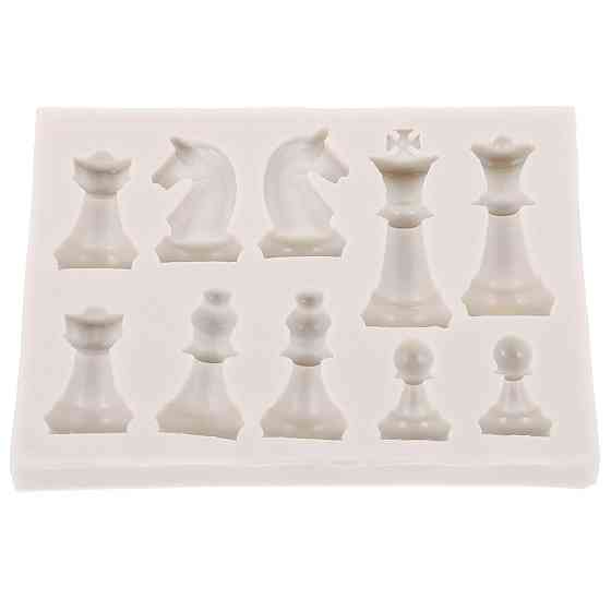 Молд силиконовый Шахматы 75 на 107 мм серый Киев