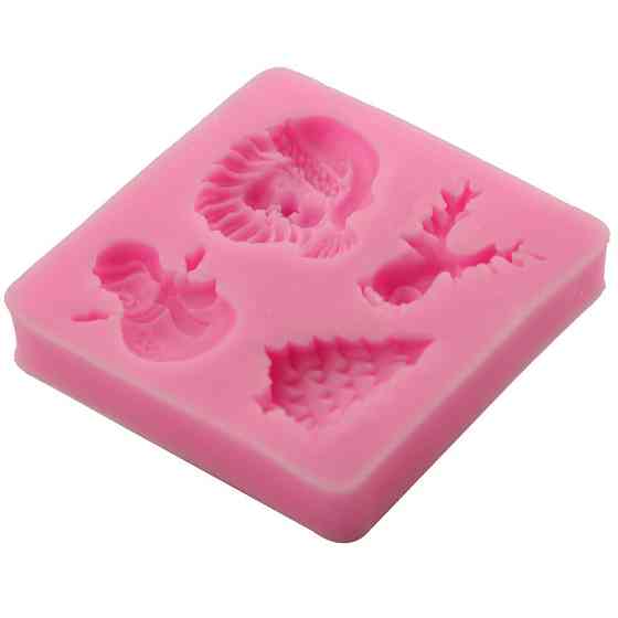 Молд силиконовый новогодний 70 на 70 мм розовый Киев