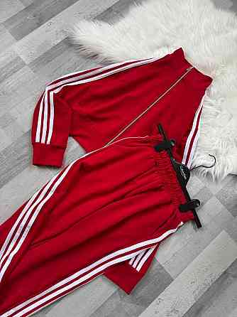 Женский повседневный спортивный костюм двойка: кофта и штаны с лампасами турецкая двунитка 46/48, Красный Одесса