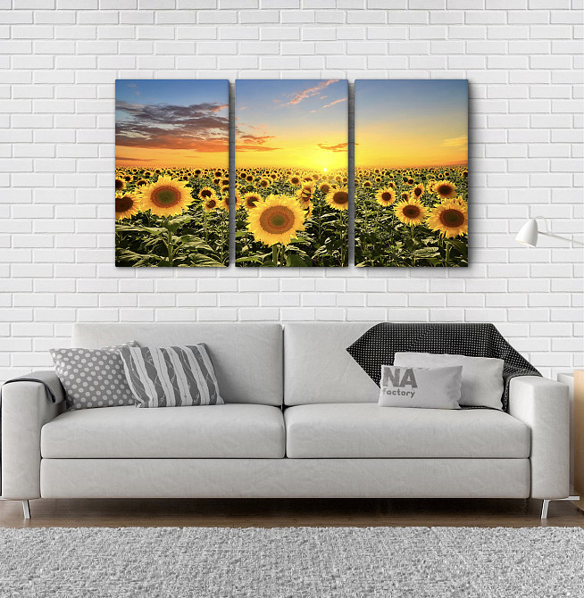Модульна картина Природа Соняшники (53х100см) Art-51_3А Київ - фото 2