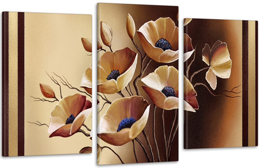 Модульна картина Квіти Абстракція Art-226_3 Київ - фото 1
