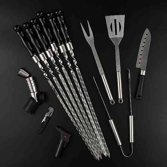 Шампури подарункові набір бокс для пікніка гриля та барбекю Оригінальні Віп подарунки на день народження татові, хлопцю, Тернопіль