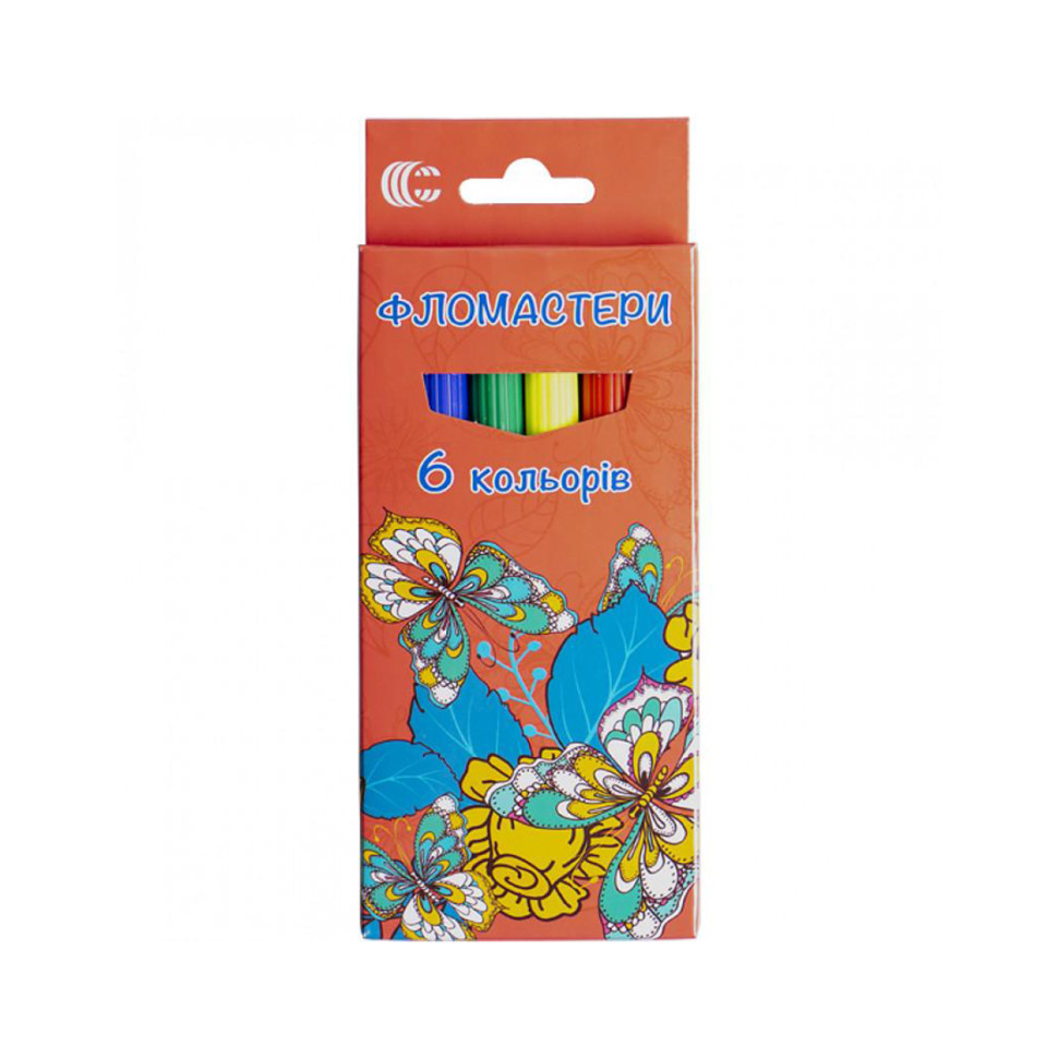 Дитячі Фломастери "Картон" 950-6 6 кольорів Вид 2 Вінниця - фото 1