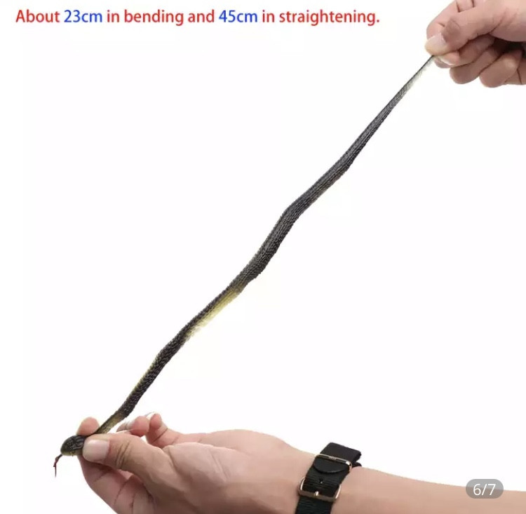 Іграшка змія декор на Хеллоуїн 23 см чорно-жовтий Київ - фото 3