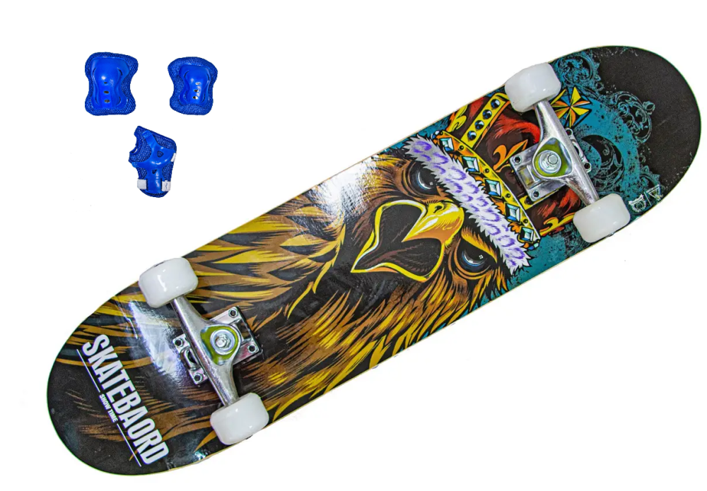 Скейт "Crowned Eagle" із захистом у комплекті. Навантаження до 85 кг Одеса - фото 1