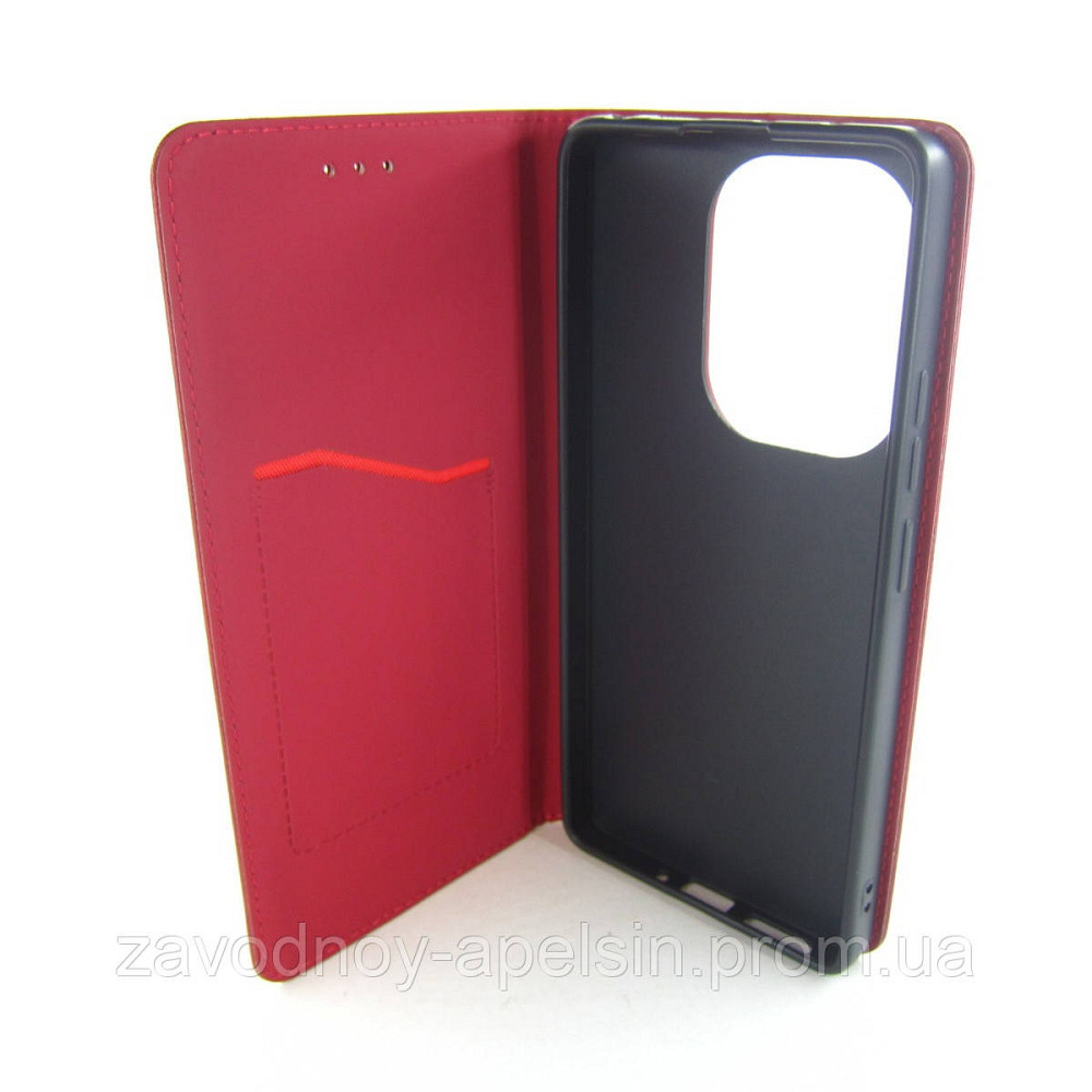 Чехол книжка Xiaomi Redmi Note 13 Pro 4G Poco M6 pro (красный) Одеса - фото 3