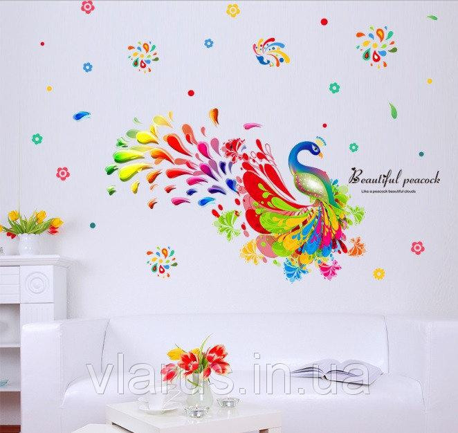 Інтер'єрна наклейка кольорова Павич Київ - фото 1