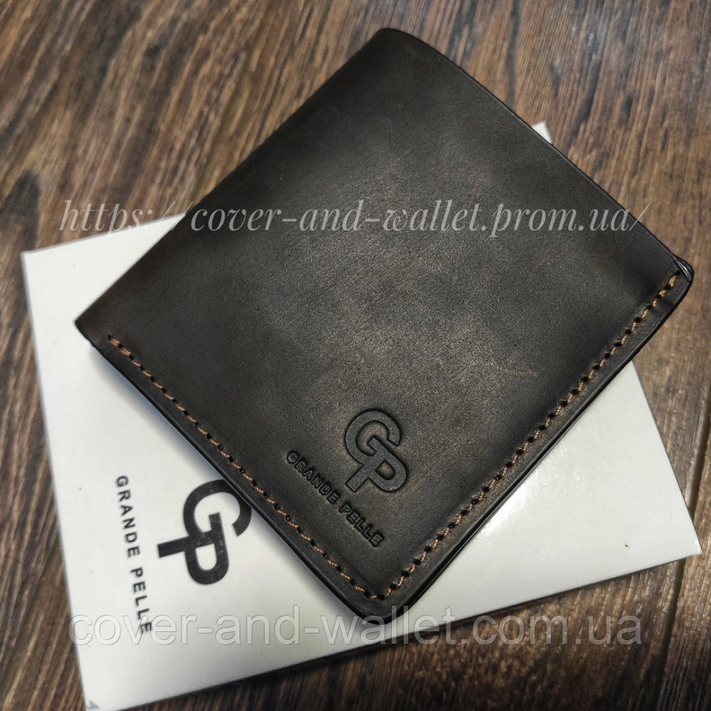 Червоний невеликий шкіряний жіночий гаманець ручної роботи Grande Pelle Lettera Київ - фото 10