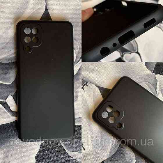 Samsung A12 A125 M12 M125 Чехол силиконовый Защита камеры (черный) Одесса