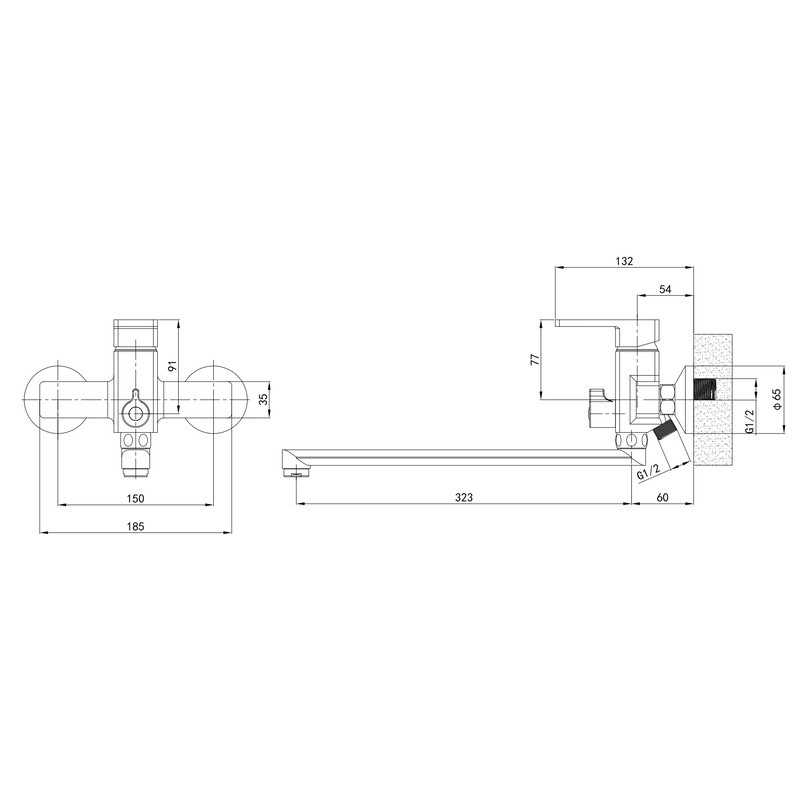 Змішувач для ванни Mixxus Premium LOREN 006 EURO (MI6799) Київ - фото 2