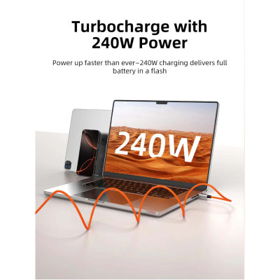 Дата кабель USB-C to USB-C 2.0m PD240W magnetic Cabletime (CA915729) Винница - изображение 4