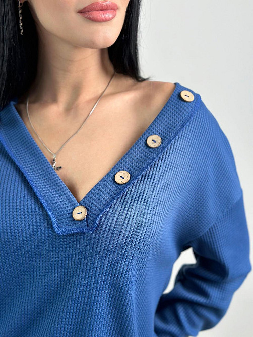 Жіночий пуловер з гудзиками "Pearl" оптом | Норма Джинс, 46-48 Київ - фото 2