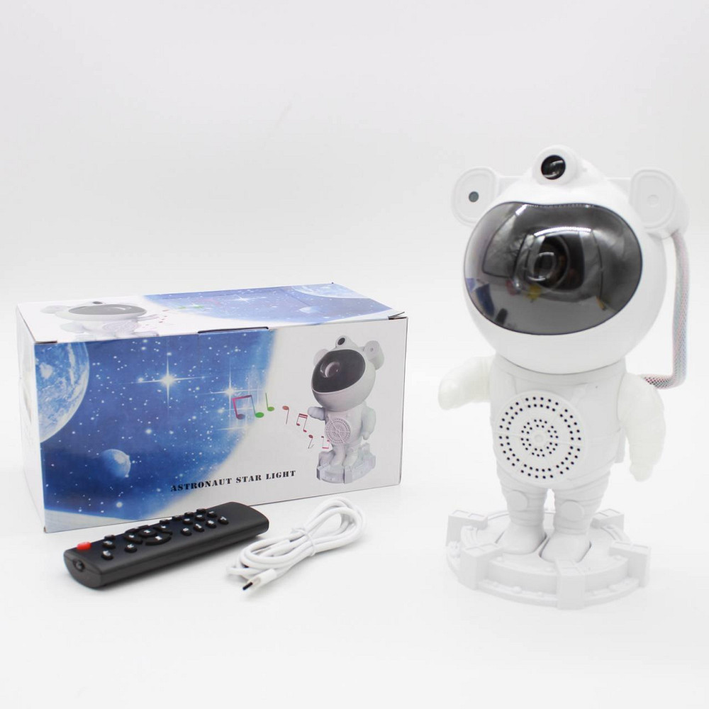 Ночник проектор звездного неба Космонавт, с Bluetooth колонкой и пультом, от USB / Детский ночник Киев - изображение 10