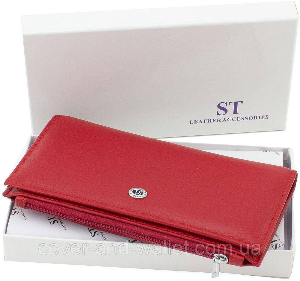 Червоний жіночий гаманець купюрник на магнітах ST 006 red Київ - фото 9