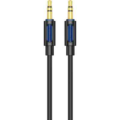 Кабель мультимедійний 3.5mm M to 3.5mm M 1.0m silicone BL20 black BOROFONE (6941991114373) Вінниця