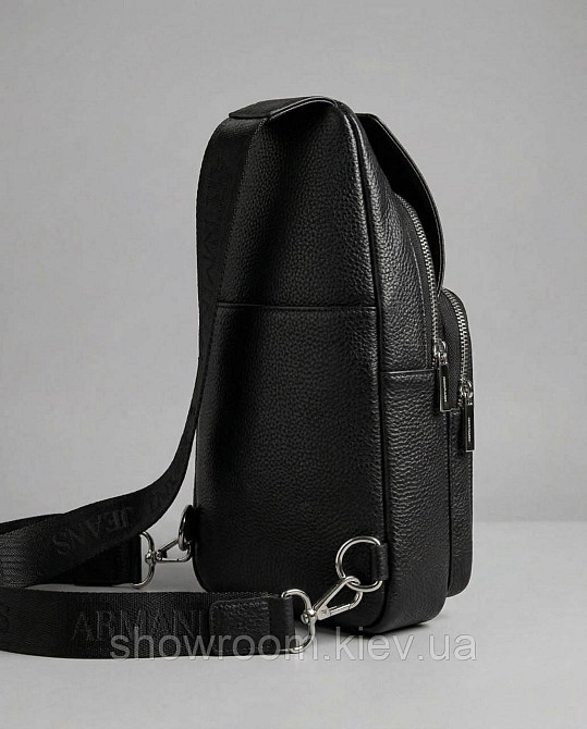 Чоловіча сумка на груди (слінг), бананка, барсетка Armani (2324-9) LUX Київ - фото 3