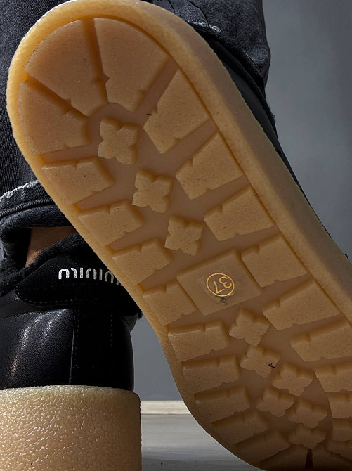 Кеди жіночі Hengji 632-1 утеплені шкіряні з замшею на хутрі чорні, 37, 23,5 см Київ - фото 5