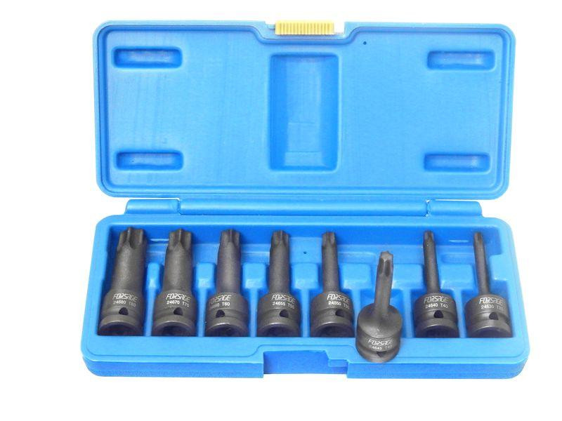Набір головок-біт TORX ударних 8пр. 1/2" (T30, Т40, Т45, Т50, Т55, Т60, Т70, 80) в кейсі Одеса - фото 1