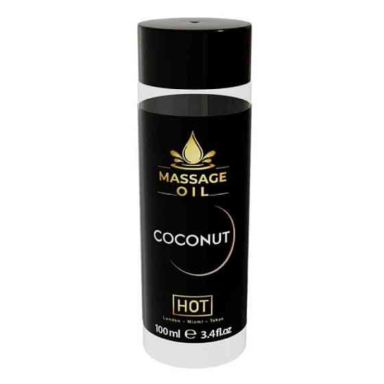 Массажное масло HOT Massage Oil Coconut с ароматом кокоса, 100 мл Sex Aura Киев