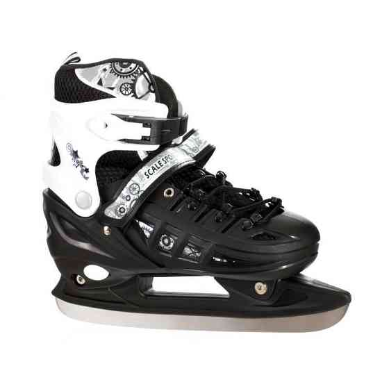 Коньки раздвижные Scale Sport. Черно-белые. Размер 38-41 Одесса