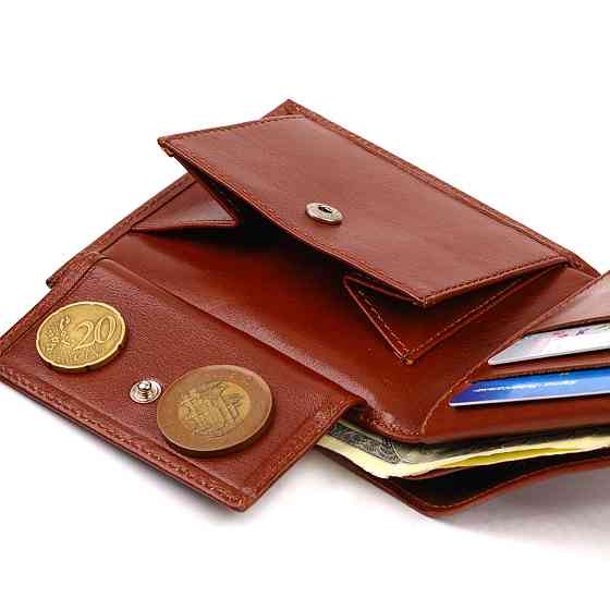 Мужское горизонтальное портмоне из натуральной гладкой кожи CANPELLINI 21780 Коричневое Киев