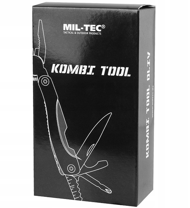 Багатофункціональний Складаний Ніж - Мультитул 9в1 з чохлом Mil-Tec від Sturm "Kombi Tool" (15402002) Black Нововолинськ - фото 10