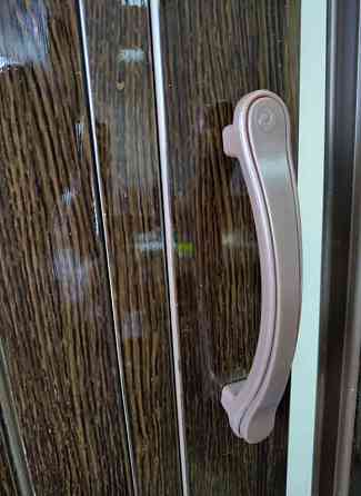 Двері гармошка полуостекленная 1020х2030х10мм ДУБ темний №4 Дніпро