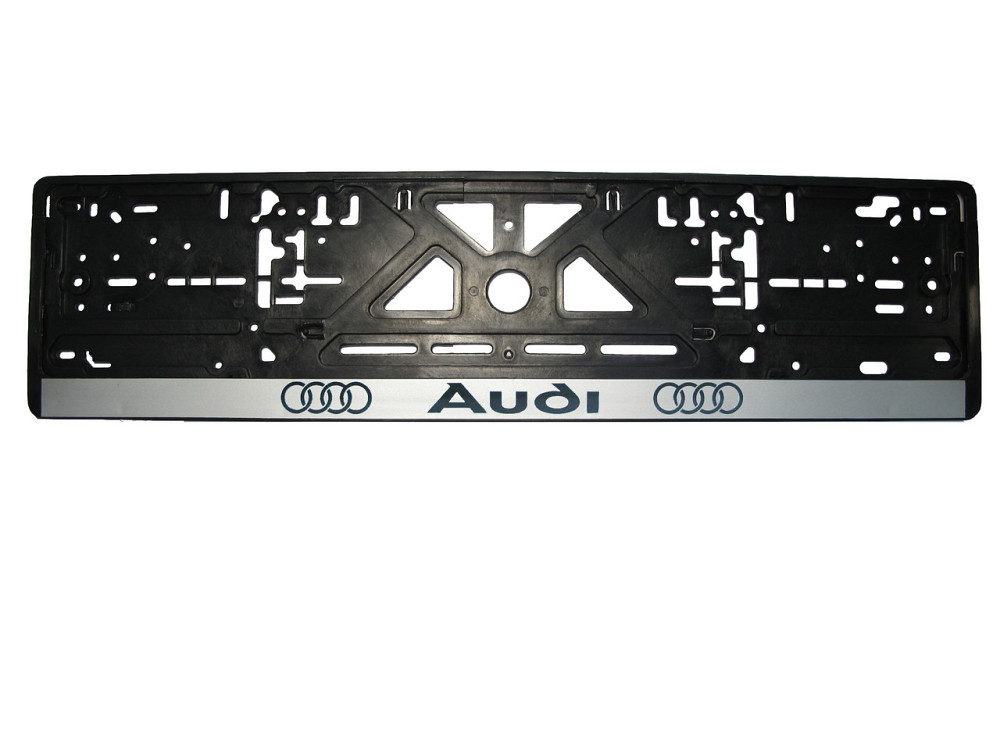 Рамка номерного знаку Audi пластик чорна 1шт Київ - фото 1