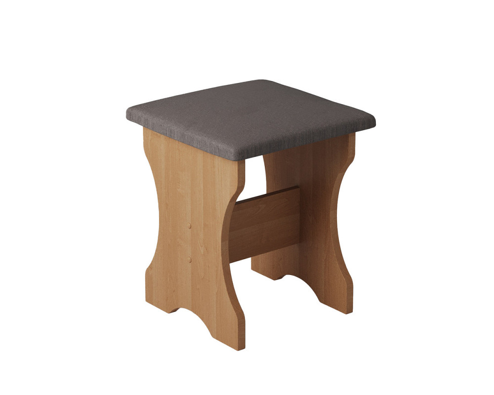 Табуретка з м'яким сидінням, табурет на кухню 35х35х44 см Тканина Дорандо (темний) / ДСП Білий Львів - фото 7