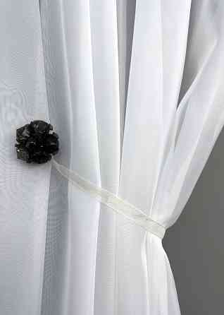 Магніти для штор і гардин Квітка набір 2 шт Чорний (81-310) Київ