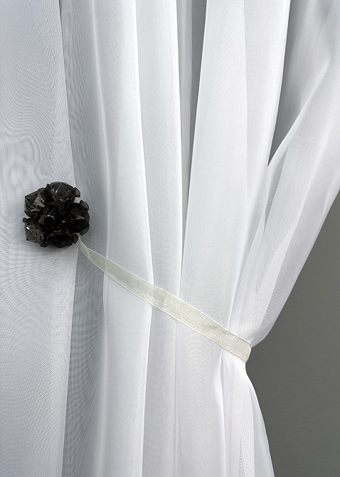 Магніти для штор і гардин Квітка набір 2 шт Чорний (81-310) Київ - фото 4