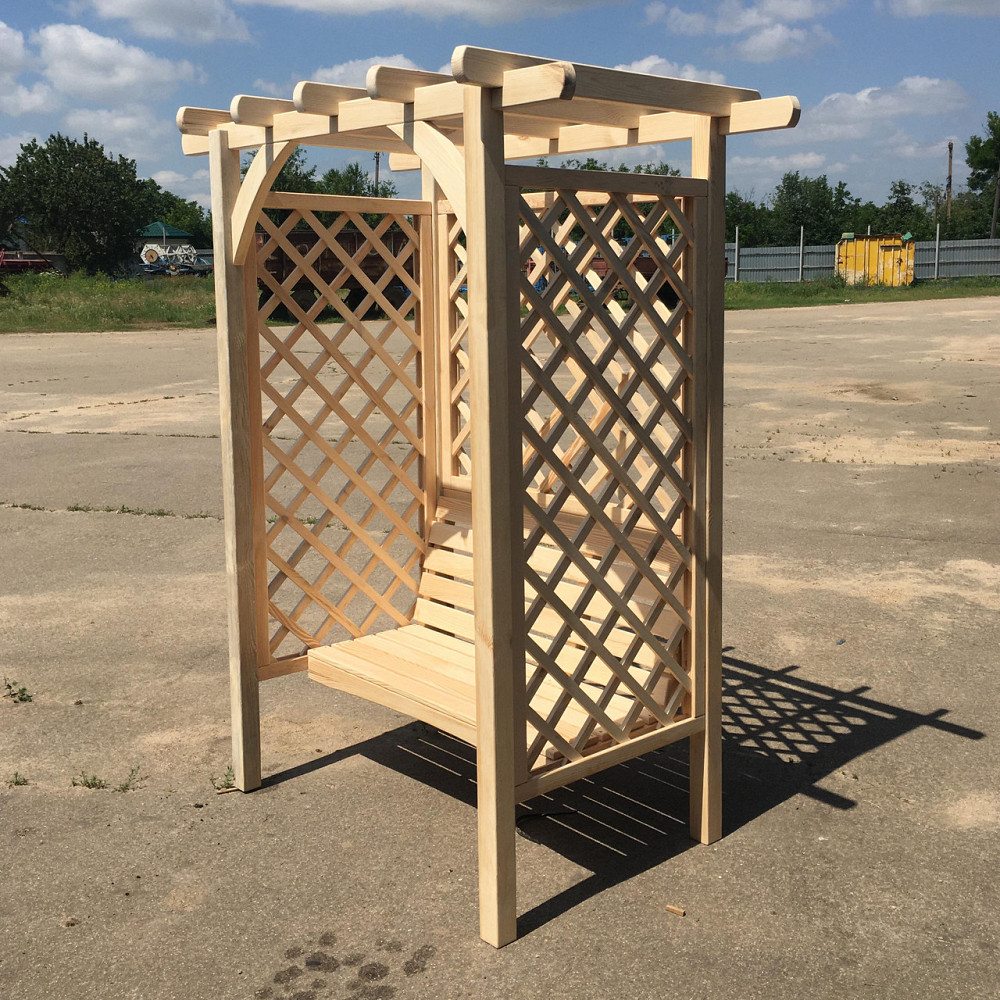 Пергола со скамейкой 