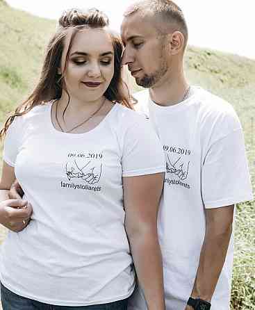 Парні футболки для хлопця та дівчини з датою річниці Чернівці
