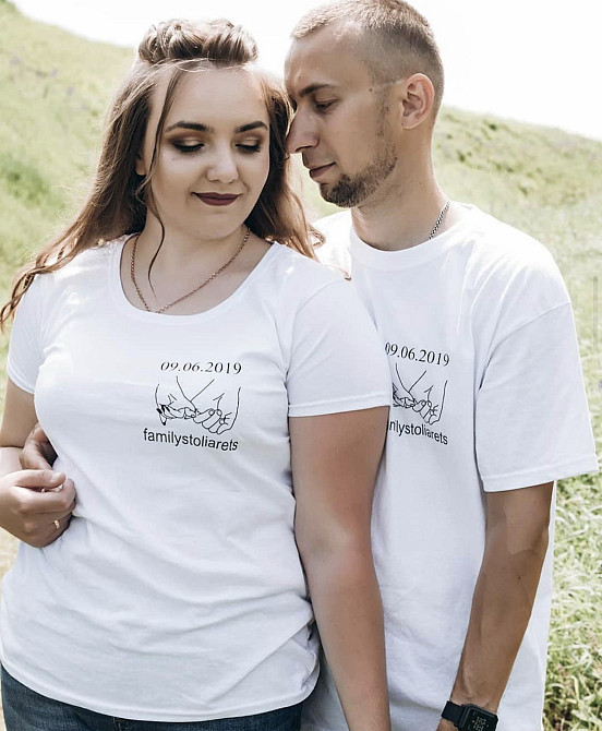 Парні футболки для хлопця та дівчини з датою річниці Чернівці - фото 1