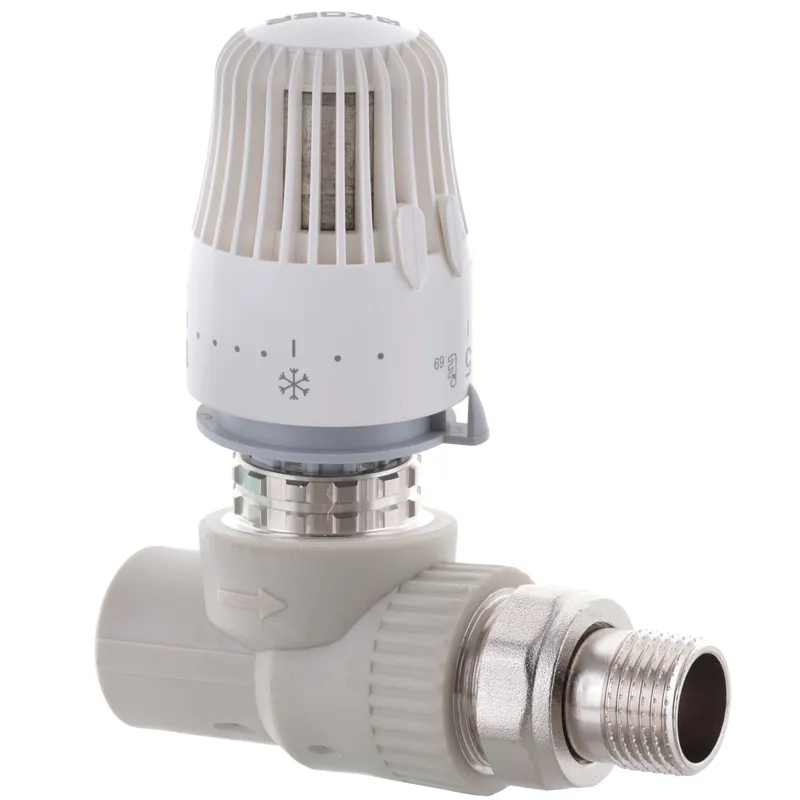 Кран термостатичний з термоголовкою прямий PPR 20x1/2 Koer K0155.PRO (KP0198) Київ - фото 1