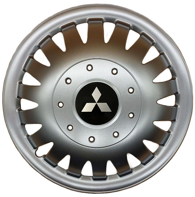 Автомобільні модельні ковпаки R15 Mitsubishi 320 4шт, SJS, сріблясті Вінниця - фото 1