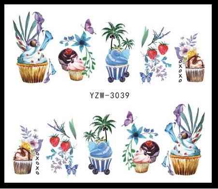 Наклейки для нігтів "Тістечка" YZW-3039 Київ