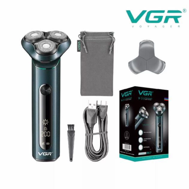 Профессиональная электробритва бритва для бороды VGR V-310, Аккумуляторная бритва для мужчин IL-76 Киев - изображение 15